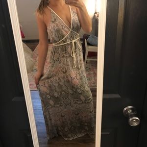 Lovestitch snakeskin maxi dress